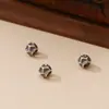 Joias de Prata 925 Atacado Prata Tailandesa Retrô Acessórios DIY Pulseira de Cristal Tendência Nacional 5mm Coração Côncavo Contas Espaçadoras de Prata