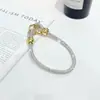 Pulseira Bola 0.6 Full Diamond, Pulseira de Corda Vermelha Trançada à Mão, Produto Semi-Acabado, Contas Usáveis, Acessórios de Metal, Casal DIY