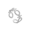 Anillo Geométrico Simple Nuevo Transfronterizo Europeo y Americano Anillo Mujer Acero Inoxidable Acero de Titanio Apertura Ajustable Anillo de Pareja