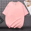 Camiseta de Algodón Puro de Peso Pesado de 300g, Gruesa y No Transparente, de Manga Corta, Unisex, Color Sólido, Corte Holgado, Top Básico Versátil Casual