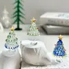 Nuevas Decoraciones Creativas de Vidrio Hechas a Mano Puras de Zibo Árbol de Navidad Atmósfera Festiva Regalos Adornos para Escritorio de Estudio