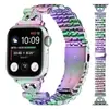 Adequado para Apple Apple Watch10 Pulseira de Aço com Sete Contas iWatch Se Pulseira de Relógio Ultra2 Pulseira de Aço Inoxidável