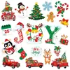Imán de Refrigerador de Muñeco de Nieve Navideño Más Popular de Amazon Decoración de Pegatina Magnética para Refrigerador de Invierno con Papá Noel y Copo de Nieve