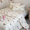 Colchoneta de verano de látex para madre e hijo Clase A juego de tres piezas edredón de verano de algodón tejido de dibujos animados juego de cuatro piezas Colchoneta suave lavable a máquina 4