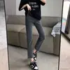 Calça Jeans Stretch para Gestante 2026 Primavera e Outono Calça Jeans Cropped Jeans para Gestante para Uso ao Ar Livre Calça Casual Respirável
