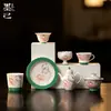 Colección Mojing Jade Arcilla Teñida Amapola Morada, Juego de Té para el Hogar Arita Ware Pintado a Mano, Juego de Té Kung Fu, Tetera, Gaiwan, Taza de Té
