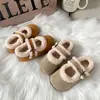 Zapatos de Invierno para Niña de Terciopelo Cálido con Algodón, Zapatos de Bebé de Lana con Suela Suave y Velcro, Se Pueden Usar con Faldas al Salir