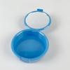 Caja Dental Reflectante Redonda Transfronteriza Caja Portátil para Guardar Retenedores Estuche para Bandeja de Dentadura Postiza Tipo Snap-On Ortodóntico