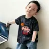 Popular Camiseta de Estilo Coreano Tie-Dye para Niños, Manga Corta, Verano, Holgada y Elegante para Niños, Adecuada para Usar Afuera, Top Infantil para la Vuelta al Cole, Estilo Ins