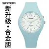 Reloj de Cuarzo Sanda de Venta Caliente Reloj Pequeño Fresco Reloj para Estudiantes Masculino y Femenino Reloj de Moda Trendy para Exteriores Luminoso Impermeable