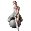 Figura de Bailarina de Ballet Cuidadosamente Seleccionada Artesanía Transfronteriza de Resina Escultura de Regalo de Navidad Estética Multifuncional Compatible