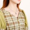 Collar Elegante de Moda Japonesa y Coreana para Mujer con Forma de Corazón de Oro de 18K Acero Titanio Collar Cadena Clavícula Acero Inoxidable Joyería Venta al por Mayor