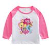 Camiseta de manga comprida para meninas primavera e outono roupas 2023 nova infantil com retalhos blusa de base top de algodão da moda para menina