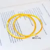Pulseira Dourada Areia com Design de Nó de Bambu Duplo Círculo, Ouro de Imitação, Estilo Feminino, Sensação de Nicho de Alto Padrão, Luxo Leve, Pulseira Simples e em Alta