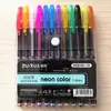 6107-48 cor DIY conta manual grafite caneta gel colorida Caneta Flash + caneta giz + conjunto de canetas metálicas marca-texto