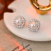 Widney Joyería de Lujo Ligero Geométricos Diamante Perla Pendientes Collar Alto Sentido Elegante Moda Elegante Traje Venta al por Mayor