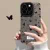 Funda de Cadena de Mariposas para Pantalla Completa Adecuada para Funda de Teléfono Apple 17 Pro Max iPhone 15 Silicona 16 Nuevo Modelo para Mujer 14 Anti-Caídas