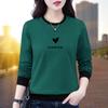 Moletom Feminino para Primavera e Outono 2026, Novo Versátil Moda Outono e Inverno Forrado com Fleece Gola Redonda Manga Longa Camiseta Base Top