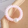 Nuevo Anillo para el Cabello de Cuerda de Teléfono de Color Gelatina Cuerda para el Cabello Cuerda para la Cabeza Red Social Banda para el Cabello Pulsera Sencilla