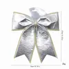 Nuevo Adorno para Árbol de Navidad de Lazo de Tela Satinada Decoraciones Navideñas DIY Accesorios para Escenas