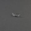 Aretes de botón chapados en plata 925 para mujer estilo coreano frescos elegantes dulces zircón marino cangrejo niña corazón aretes dulces