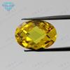 Huagang Gem Em Forma de Ovo Amarelo Dourado Dupla Tartaruga Face Zircon Pedra Nua Oval Xadrez Face Preto CZ Anel Rosto Atacado