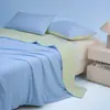 Colcha de Seda y Nylon Fresca de Verano con Colores Contrastantes, Colcha Refrescante de Verano, Colcha para Aire Acondicionado, Colcha Lisa de Nube para Dormir Desnudo, Colcha Delgada, Lavable a Máquina