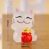 Manualidades Creativas de Gato de la Suerte Lindo de Resina Adornos Decorativos de Escritorio Regalos Oficina Pequeños Adornos Lindos de Moda