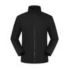 D2407 # Chaqueta Soft Shell para Primavera y Otoño Forro Polar Cuello Alto Cortavientos Chaqueta de Color Liso con Cuello Alto