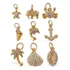 Ticai Novo Estilo Europeu e Americano Cavalo-marinho e Tartaruga Incrustados com Strass Pingente Estilo Oceano Concha do Mar Pingente DIY Golfinho Joias
