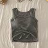 Sujetador sin costuras de una pieza con almohadilla para el pecho, chaleco de cuello cuadrado, tirantes pequeños interiores para mujer, hermosa camiseta con base en la espalda, prenda exterior superior nueva