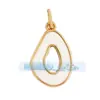 M18 L26 K07 Accesorios para joyería DIY colgante de cobre puro colgante pequeño luna triángulo corazón de melocotón redondo marca
