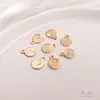 Pingentes de Colar Atacado, Cobre Fundido Banhado a Ouro 14K com Conservação de Cor, Pingente de Moeda com Cabeça de Rainha, Joias para Colar DIY, Pequenos Pingentes