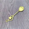 304 Colher de Jantar Criativa Nota Coração Colher Dourada de Sobremesa Colher para Comer em Casa Restaurante Colher de Sopa Colher