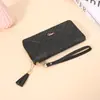 Cartera Larga para Mujer 2025 Nuevo Modelo Simple y Elegante Cremallera Única Gran Capacidad Billetera de Mano Multifuncional Tendencia