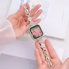 Adecuado para Apple Watch Xiaomi Huawei Corona Joyería Festiva Correa de Acero Diamante Metal Correa de Reloj para Mujer