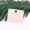 Tarjeta para aretes Empaque de joyería coreana Tarjeta de joyería de PVC beige Tarjeta de punto para aretes 5*6.2cm Tarjeta de plata 925