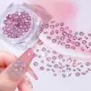 Manicure Rosa Zircônia Pequena Rasteirinha Fundo Mini Zircônia Diamante Joias de Manicure Joias de Diamante para Manicure Diamante Decorativo Brilhante