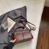 Bolso Cuadrado Pequeño de Color Sólido Estilo Coreano Simple para el Trabajo, el Trayecto, Bolso de Mano Casual, Elegante, Moderno, Individual, Alta Apariencia, Bolso Cruzado