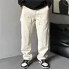 Pantalones de trabajo vaqueros de leñador americanos casuales elegantes para primavera y otoño, rectos, holgados, versátiles, de pierna ancha, modernos