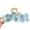 Pinza para el Cabello de Flor de Camelia Francesa Suave para Mujer Clip de Tiburón Grande de Verano Tocado Parte Trasera de la Cabeza Volumen del Cabello Pinza de Agarre para Atar