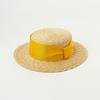 Sombrero de paja con lazo ancho y parte superior plana, estilo europeo y americano, para primavera y verano, ideal para viajes, protección solar y sombrilla, ideal para vacaciones y playa.