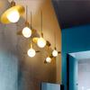 Lámpara de cristal con diseño de estilo planeta, sencilla, moderna, creativa, con personalidad, para sala de estar, comedor, estudio, dormitorio, mesita de noche, pequeña lámpara de araña.