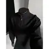 Sudadera con media cremallera y cuello alto estilo americano de moda para hombre, Otoño holgada casual versátil, Sudadera de alta calidad