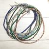 Collar transfronterizo nuevo de 4 mm con cuentas de turmalina de color, joyería femenina con temperamento de aguamarina, cadena de clavícula, venta al por mayor