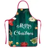 Avental de Natal Transfronteiriço Papai Noel Vermelho Cozinha à Prova de Poeira Bavete Doméstico Sem Mangas Gola Alta Venda Direta da Fábrica