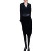 88185 Big Beauty Yiyuan Moda Nova 2023 Top Preto Manga Longa Decote V Slim Calça Harem Slim Roupa Feminina