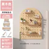 Estante de Pared de Madera Maciza con Tablero Perforado Personalizado Estante de Almacenamiento para Entrada Gabinete de Almacenamiento para Entrada