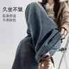 Jeans de maternidad talla grande mm 100 kg 2026 nuevo estilo primavera y otoño sin soporte para el vientre para usar en otoño pantalones rectos de pierna ancha