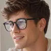 Nuevas gafas cuadradas estilo ins coreano para hombre, decoradas con tachuelas, monturas de gafas de moda únicas y modernas, gafas artísticas sin graduación